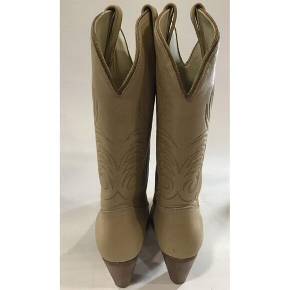 Vintage Acme Cowboy Boots Women's 7.5 M Leather Upper Block Heel 8801 - Picture 3 of 6